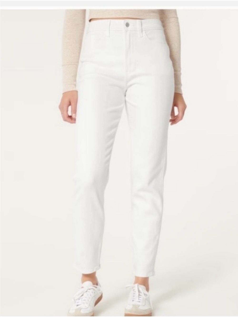 Hollister High-Rise White Straight Jeans